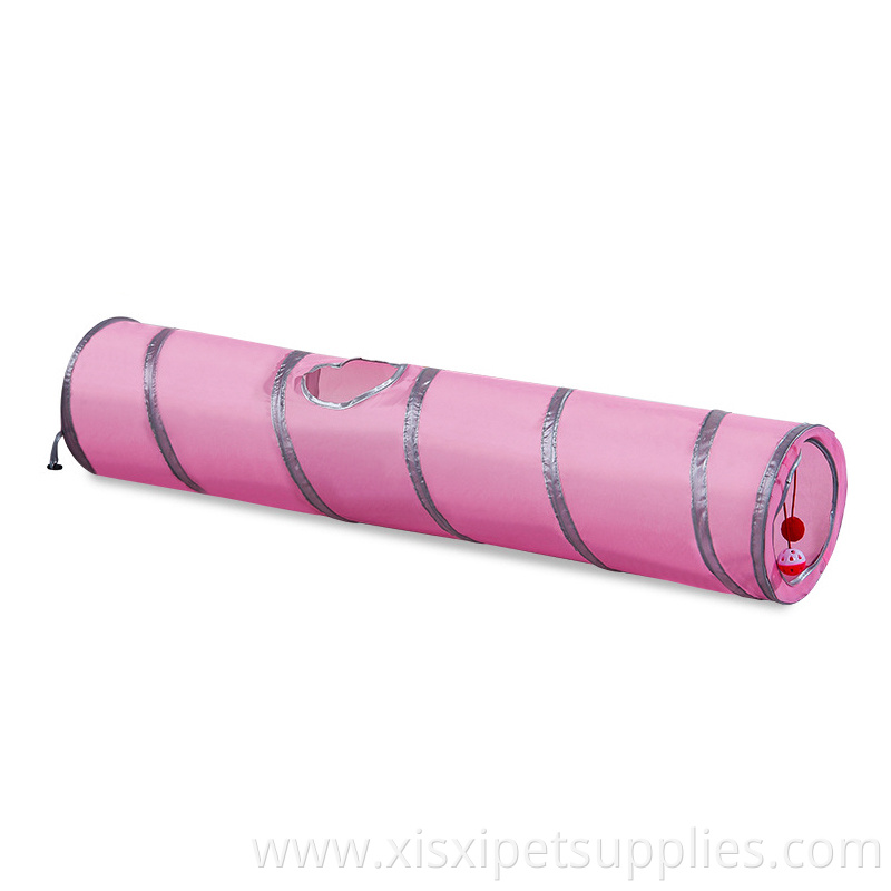 two color one Way Tunnel Cat Channel Rolling Puzzle Tunnel foldable toy